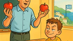 Ανέκδοτο: Γιωργάκη, αν σου δώσω δύο μήλα